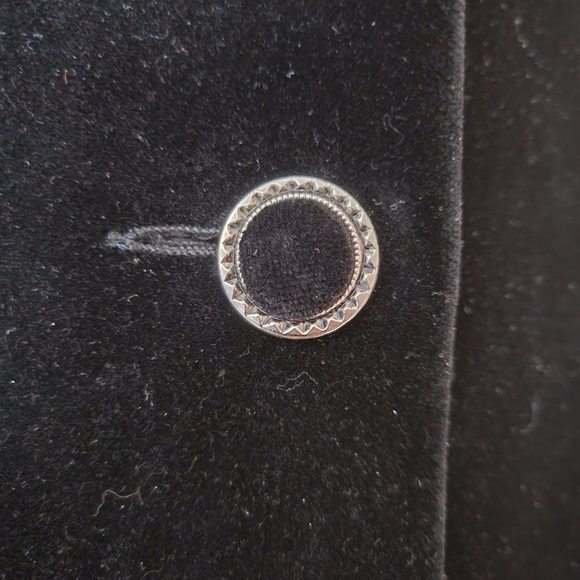 Vintage Retro 70s Long Black Velvet Double Breasted Maxi Duster Coat Size Large - Picture 7 of 11